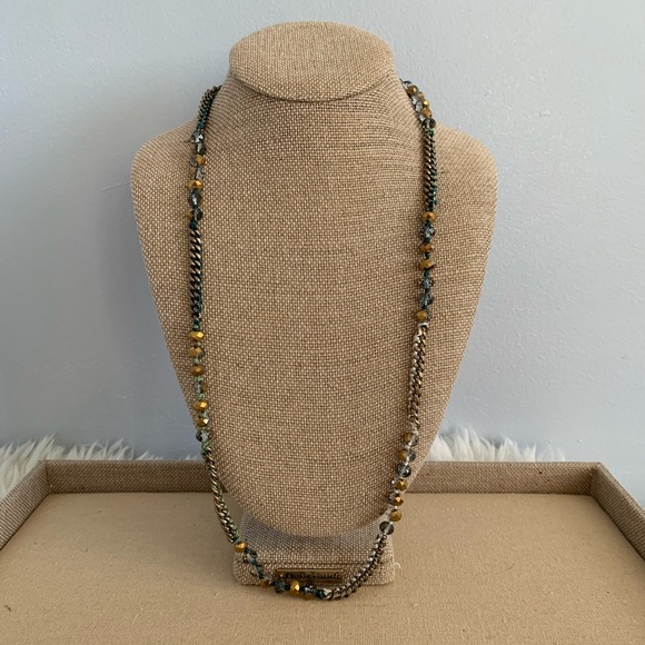 Chloe + Isabel Green + Gold Multi-Wrap Bracelet - Picture 3 of 5